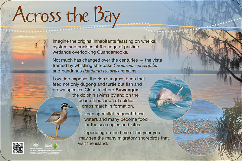 Across the Bay - interpretative signage on Coochiemudlo Island about the environment.